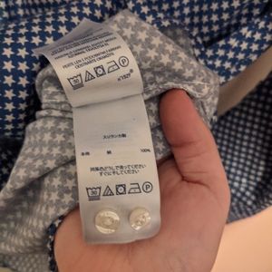 Champs star button up 3/4 sleeve shirt